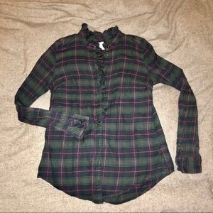 Plaid button down shirt